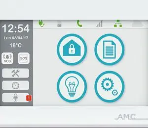 AMC UNIKA tastiera touch screen, display a 5 pollici TFT alta risoluzione (480 x 272) con lettore RFID/NFC integrato