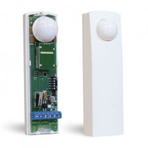 AMC DT 16 sensore dual tech effetto tenda per porte e finestre, con allarme direzionale - colore bianco