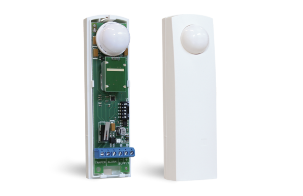 AMC DT 16 sensore dual tech effetto tenda per porte e finestre, con allarme direzionale - colore bianco
