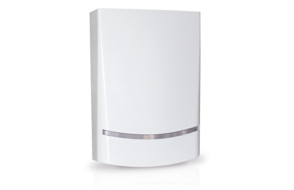 AMC BLADE 02-WW sirena autoalimentata colore bianco - lampegg. a led bianco alta luminosità a scorrimento e riporto stato impianto/allarme