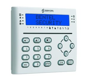 Bentel Tastiera LCD Bianca con lettore di prossimità  e 3 Terminali I/O programmabili ABSOLUTA T-WHITE
