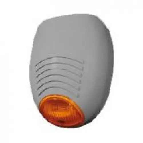 AMC SR 136-SILVER sirena autoalimentata colore silver - lampeggiante blu alta luminosità programmabile