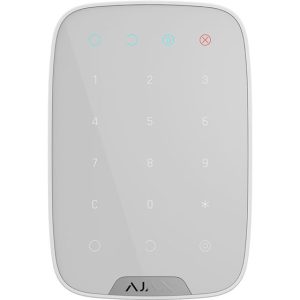 Ajax KeyPad Plus Tastiera Wireless Touch Bianca con supporto carte e portachiavi crittografati contactless 38253