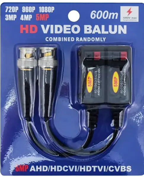 BALUN UTP TVI AHD CVI CVBS 5mp 600MT