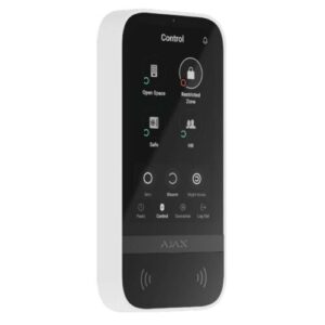 Ajax KeyPad TouchScreen Tastiera wireless Bianca con supporto carte e portachiavi crittografati contactless 58455