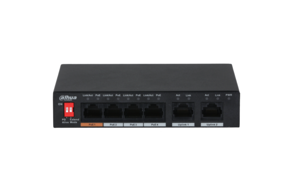 DAHUA PFS3006-4ET-60-V2 Switch L2 unmanaged 6 porte (4 PoE 60 W)