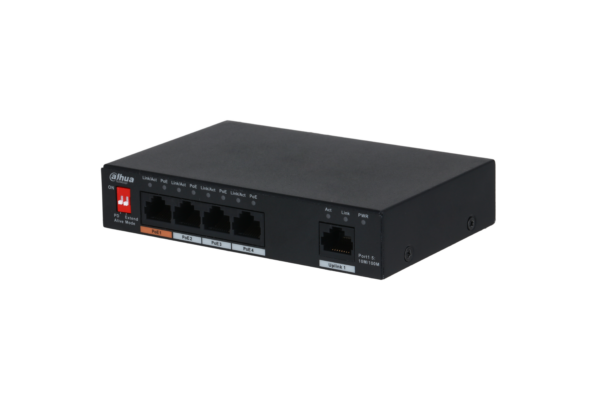DAHUA PFS3005-4ET-60-V2 Switch L2 unmanaged 5 porte (4 PoE 60 W)