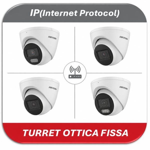 IP TURRET OTTICA FISSA HIKVISION