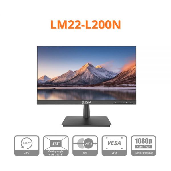 Dahua LM22-L200N - Monitor ELED FHD 22" 250 nit 24/7